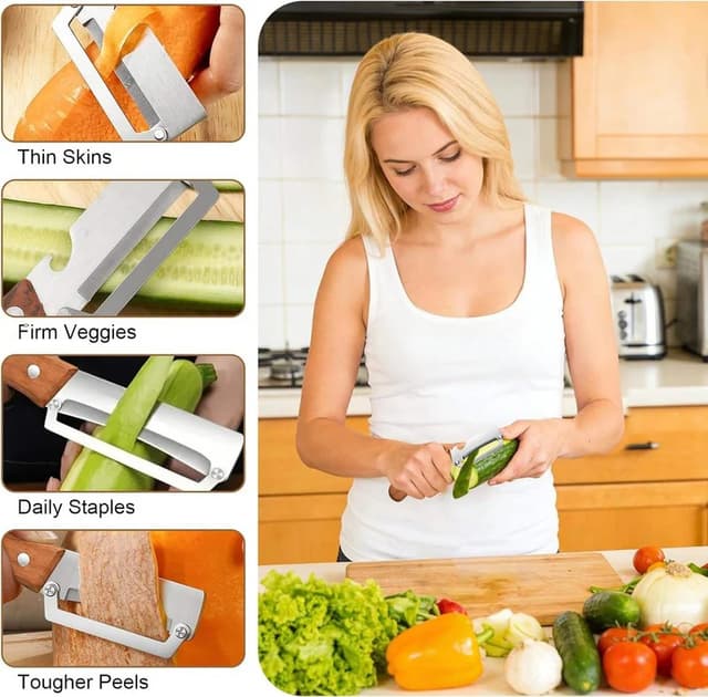 3-in-1 Scallion Shredder & Peeler Kitchen Tool